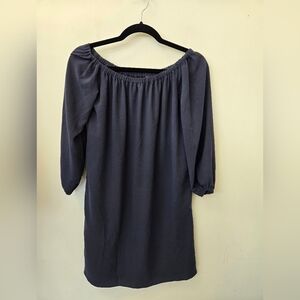 Wilfred Midnight Blue Off-Shoulder Dress